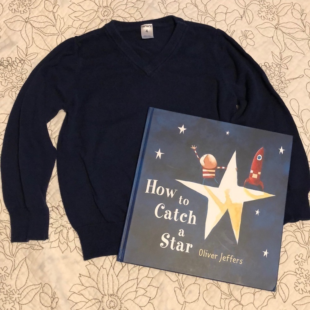 Carter’s Navy Blue V-Neck Pullover Sweater 4